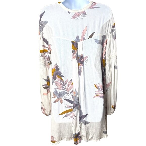Free People Tree Swing Mini Dress Tunic Top Floral Cottagecore Fairy Ethereal XS - Picture 5 of 11